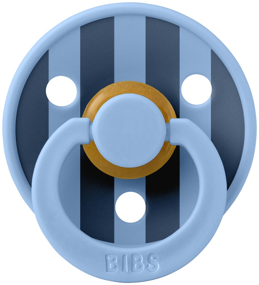 Пустышка BIBS Studio Colour Block Sky Blue 0&#43; месяцев, голубой