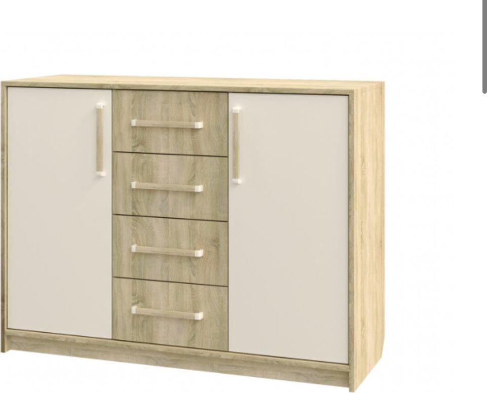 Комод Росток-Мебель Эдем, 120x42x90 см, белый, бежевый купить,NaN