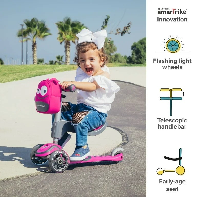 Самокат SmarTrike Scooter T1 Pink розовый купить,NaN