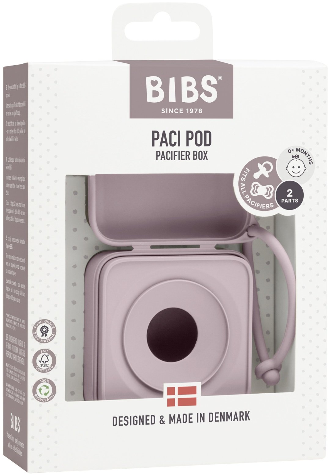 BIBS Футляр для пустышек Pacifier Box Dusky Lilac - ForteMarket BIBS Футляр для пустышек Pacifier Box Dusky Lilac купить,0