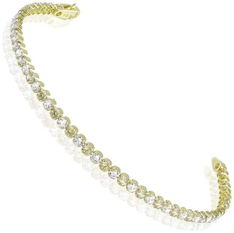 Браслет DILIGHT JEWELRY 0706088 длина 18 см, вес 4.17 г золото, плетение теннис купить,333600