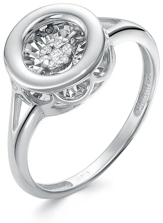 Кольцо Vesna Jewelry 12715-259-00-00_18.5 размер 18.5 вес 2.66 г золото, бриллиант купить,344500