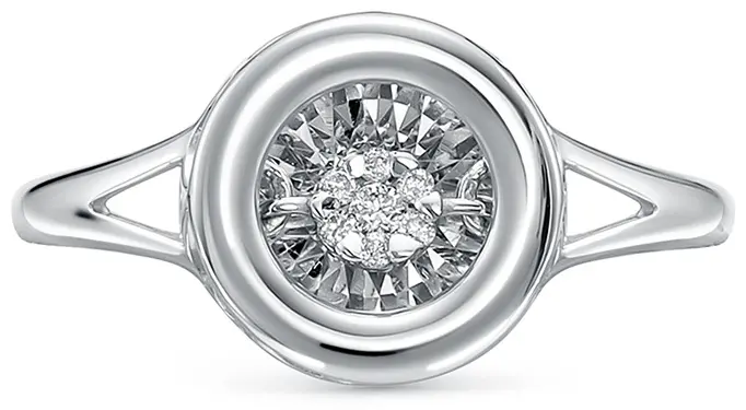 Кольцо Vesna Jewelry 12715-259-00-00_18.5 размер 18.5 вес 2.66 г золото, бриллиант купить,344500