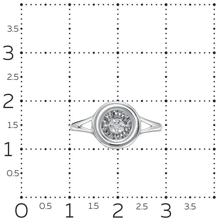 Кольцо Vesna Jewelry 12715-259-00-00_18.5 размер 18.5 вес 2.66 г золото, бриллиант купить,344500