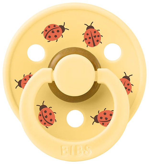 Пустышка BIBS Ladybug Friends, 1 шт, желтый