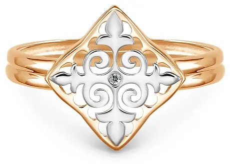 АЛЬКОР 16797-100_16.5 размер 16.5 вес 1.2 г золото, бриллиант купить,137600