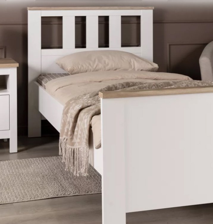 Кровать Mebels.kz Сага 90x200см белая купить,NaN