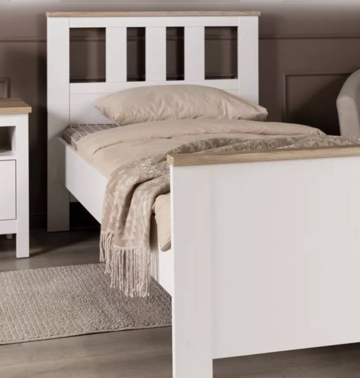 Кровать Mebels.kz Сага 90x200см белая купить,NaN