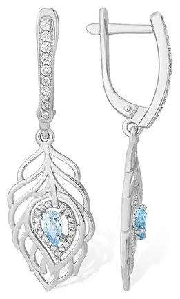 Серьги EFREMOV 1210016355-502 вес 3.9 г серебро, фианит купить,NaN