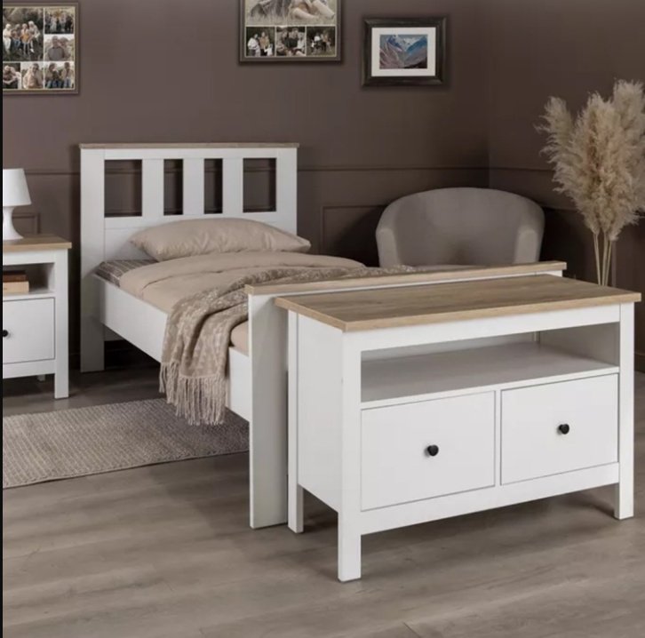 Кровать Mebels.kz Сага 90x200см белая купить,NaN