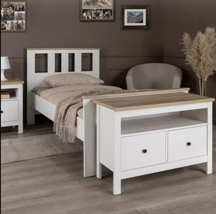Кровать Mebels.kz Сага 90x200см белая купить,NaN