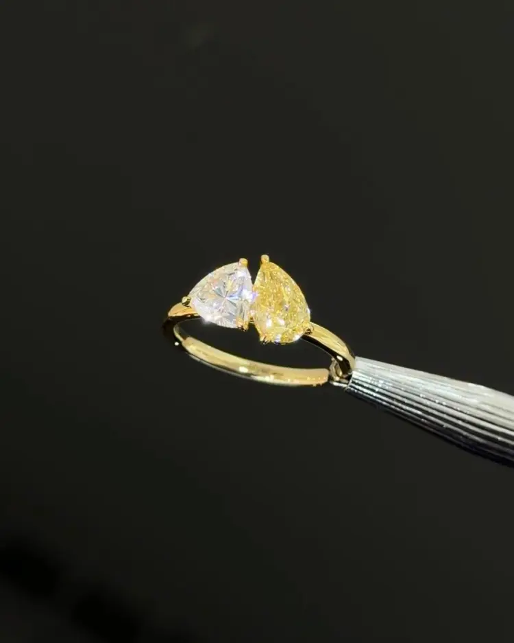 Кольцо TRIMOF 01-023-Y14K-PT-LG700508929 размер 17 вес 2.76 г золото, бриллиант выращенный купить,1197000