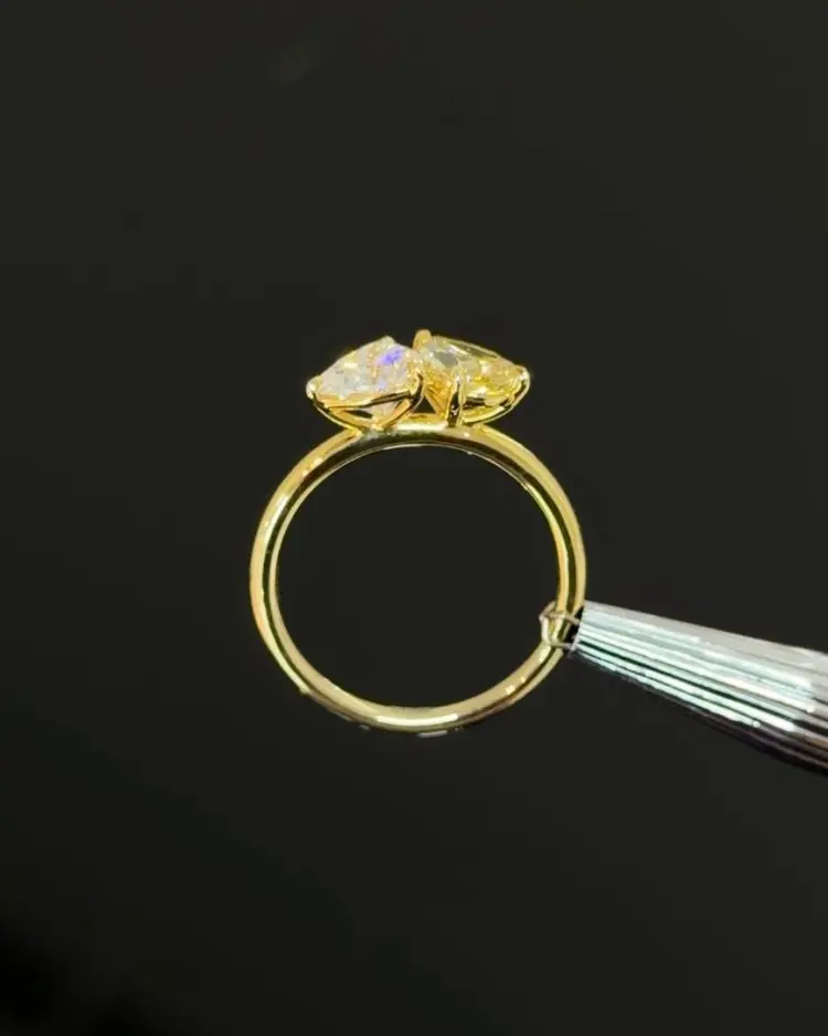 Кольцо TRIMOF 01-023-Y14K-PT-LG700508929 размер 17 вес 2.76 г золото, бриллиант выращенный купить,1197000