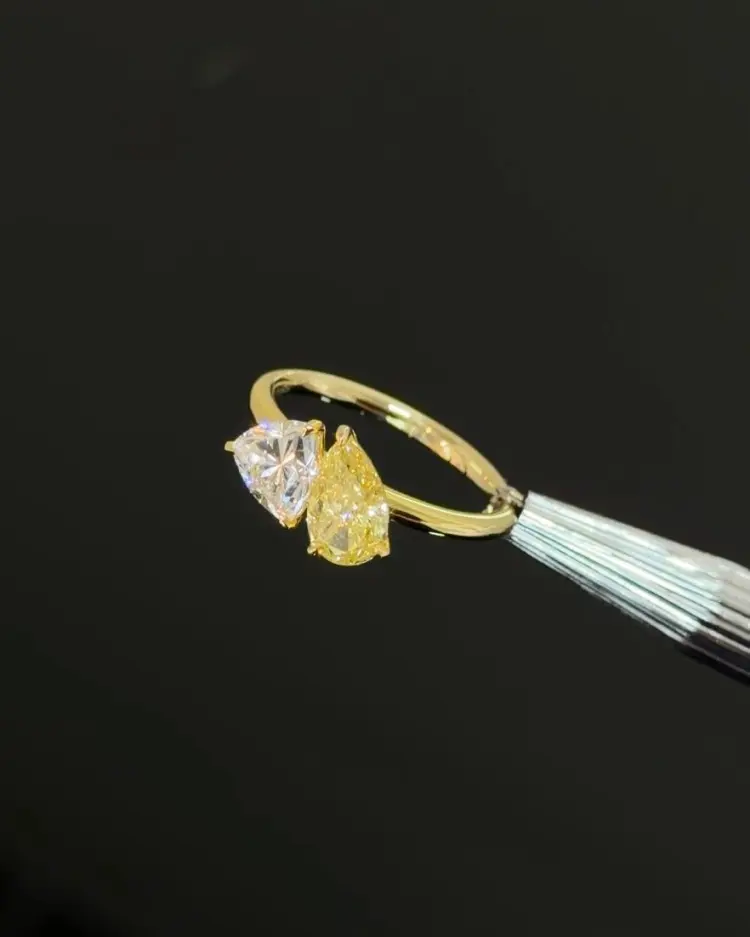 Кольцо TRIMOF 01-023-Y14K-PT-LG700508929 размер 17 вес 2.76 г золото, бриллиант выращенный купить,1197000