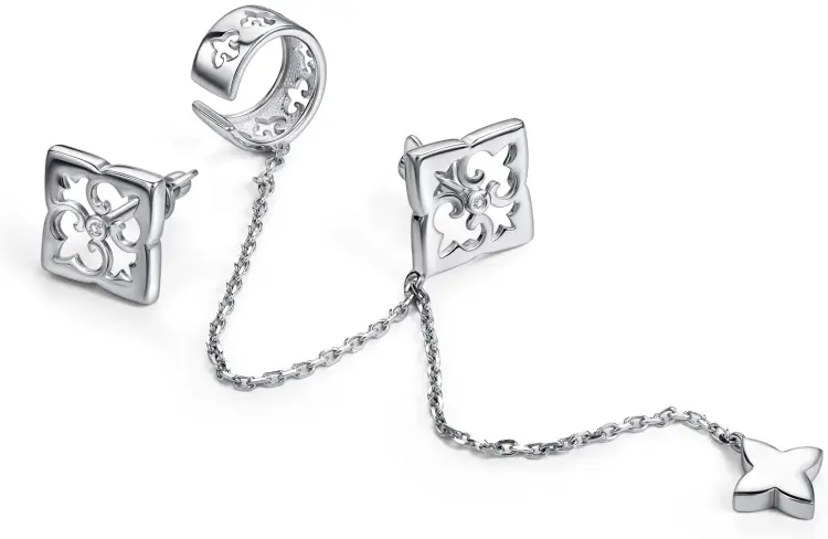 Серьги АЛЬКОР 02-5303_000Б-00 вес 3.7 г серебро, бриллиант купить,33200