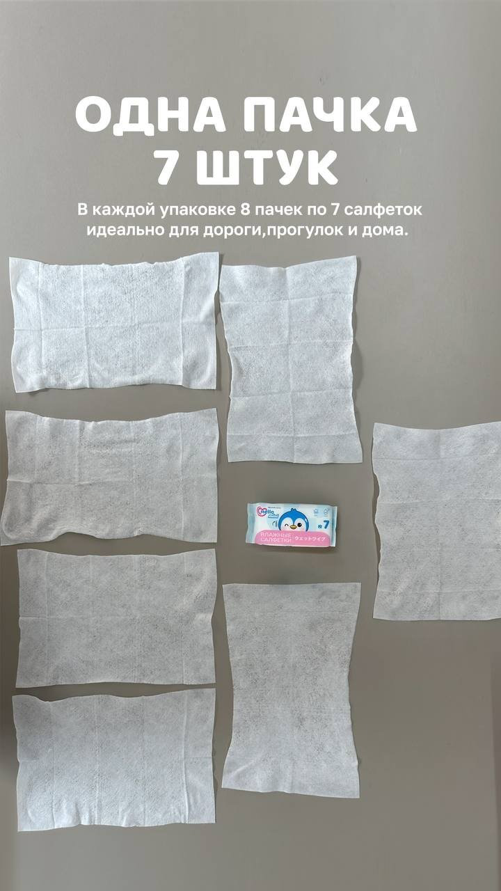 Детские влажные салфетки Mello Mini Pack 8х7шт 56 шт купить,NaN