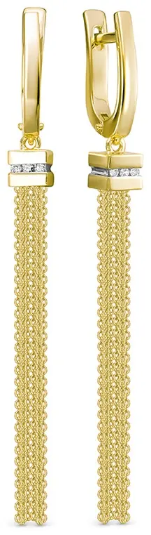 Серьги Brilliant Style 3907-21002 вес 6.23 г золото, бриллиант купить,NaN