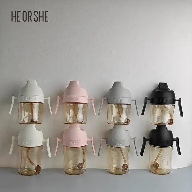 Поильник-непроливайка HEORSHE HOS-02-014-S(G), 210 мл, пластик/силикон купить,NaN