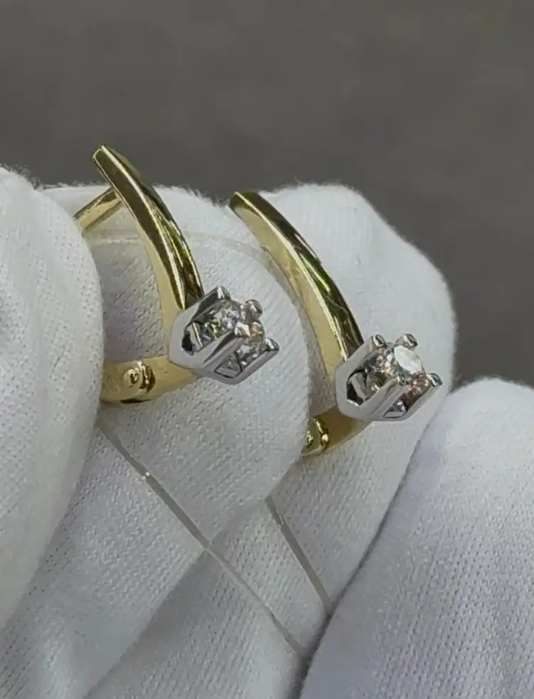 Серьги PRESTIGE JEWELRY С-1646-03 вес 2.6 г золото, бриллиант купить,NaN