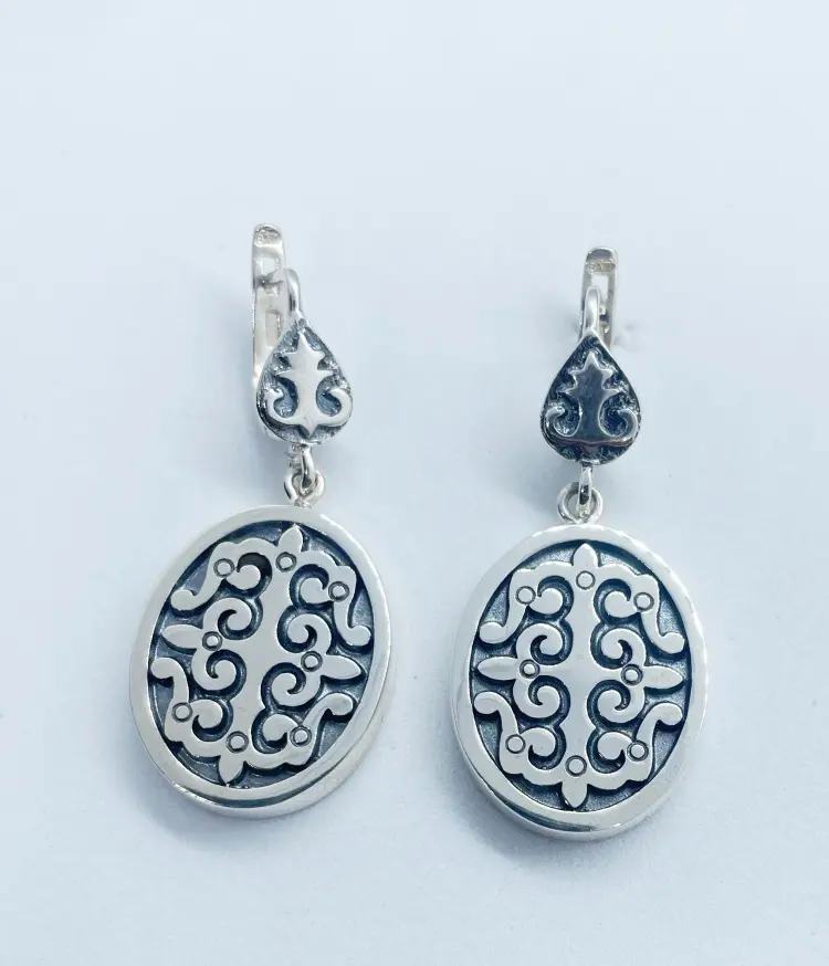 Серьги Кристалл-L С-0518 вес 19 г серебро, без вставок купить,84000