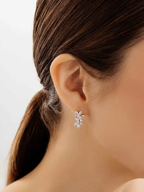 Серьги АЛЬКОР 02-3341_00КЦ-00 вес 3.6 г серебро, фианит - ForteMarket Серьги АЛЬКОР 02-3341_00КЦ-00 вес 3.6 г серебро, фианит купить,40680
