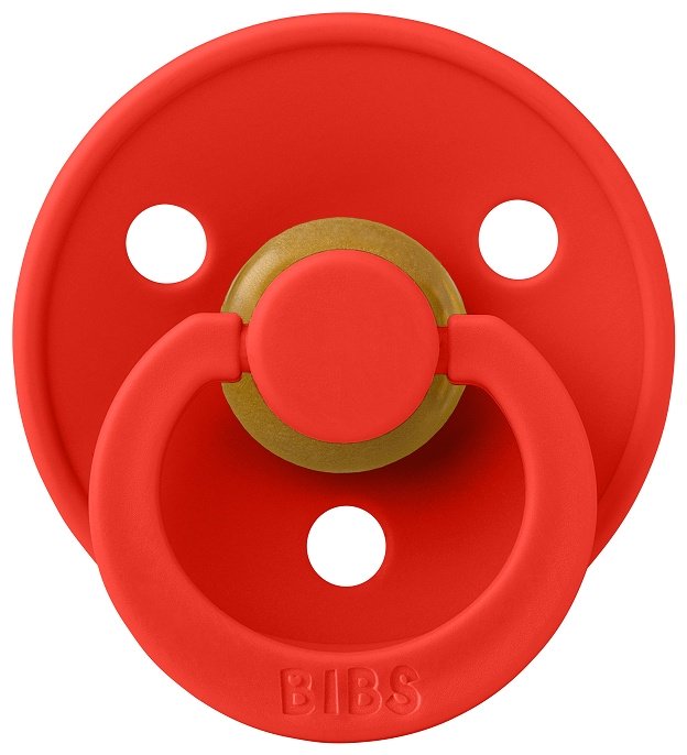 Пустышка BIBS Colour - Candy Apple 6&#43; мес., 1 шт, красный