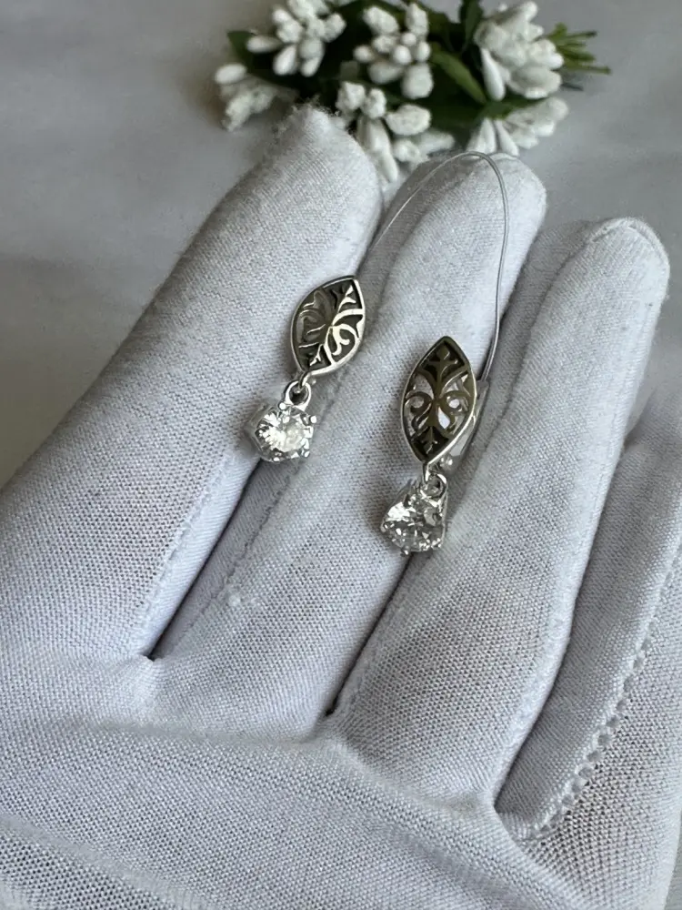 Серьги Кристалл-L С-2511-01-1 вес 3 г серебро, фианит купить,14000