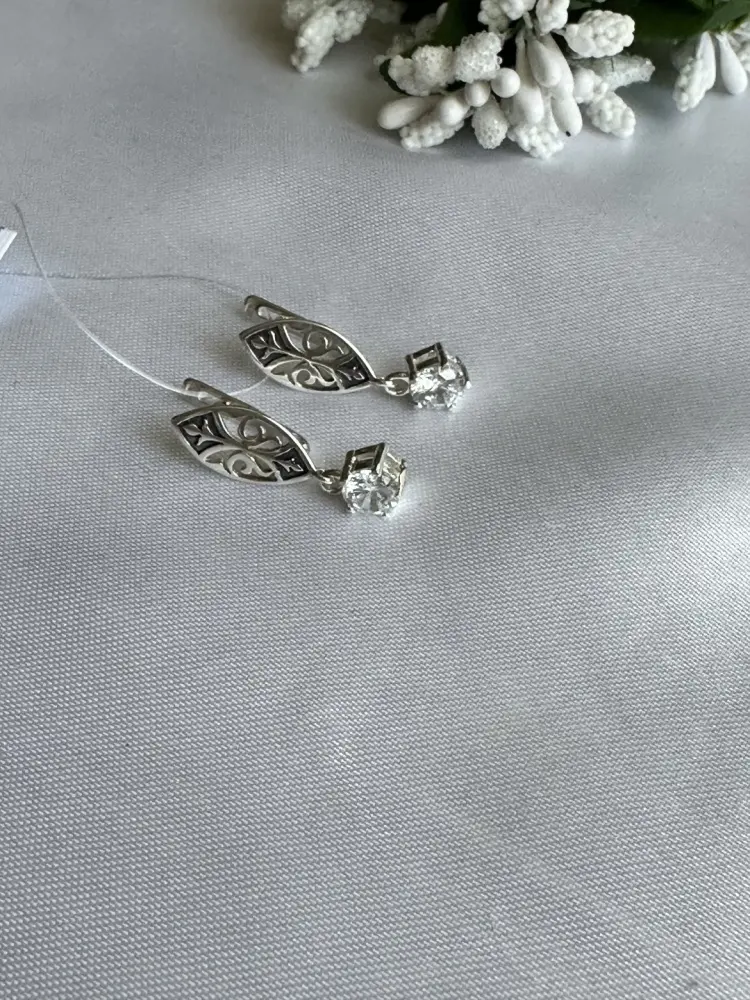 Серьги Кристалл-L С-2511-01-1 вес 3 г серебро, фианит купить,14000