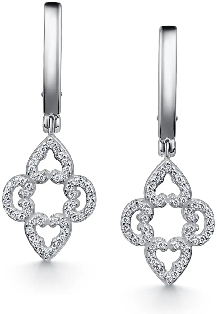 Серьги АЛЬКОР 02-5304_00КЦ-00 вес 4 г серебро, фианит купить,33560