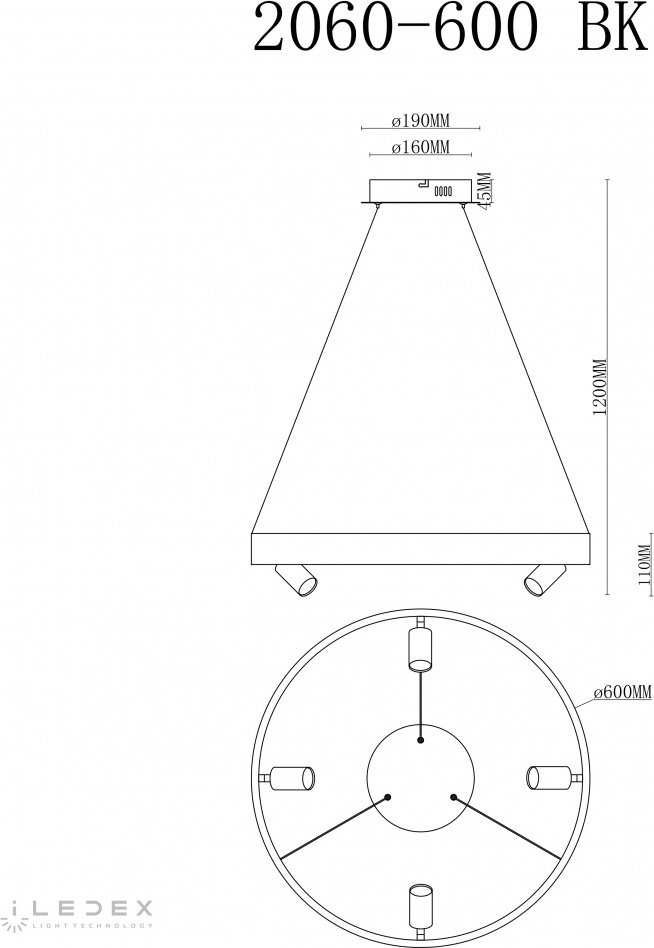 Люстра подвесная SVET KZ LED, кол-во ламп: 1 шт купить,NaN