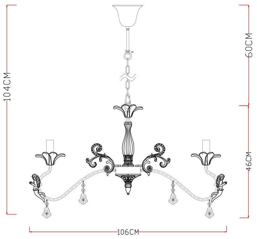 Люстра подвесная Arte Lamp Е14, кол-во ламп: 8 шт купить,NaN
