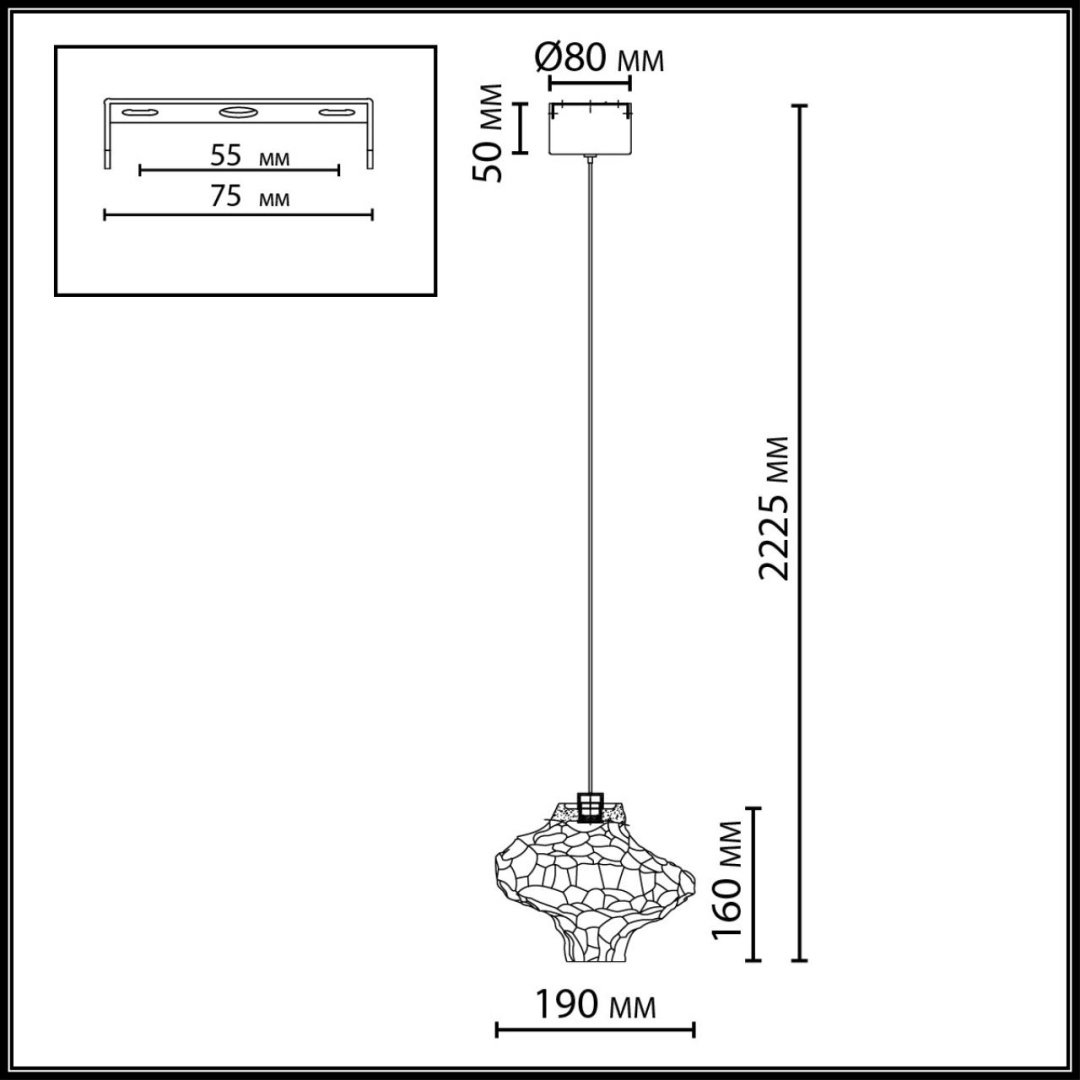 Люстра подвесная Odeon Light LED, кол-во ламп: 1 шт купить,NaN
