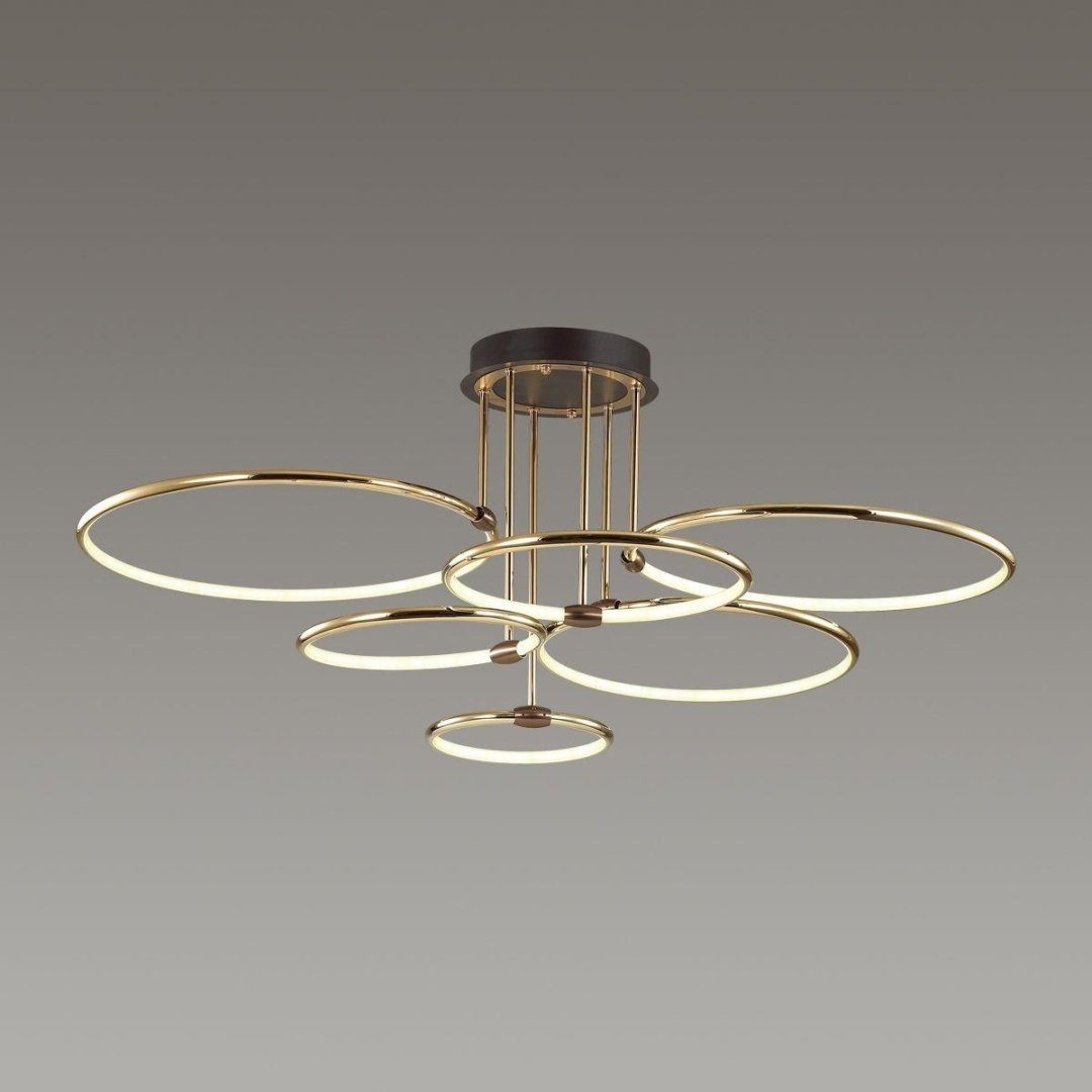 Светильник потолочный Lumion LED 156 Вт золотистый, коричневый купить,NaN