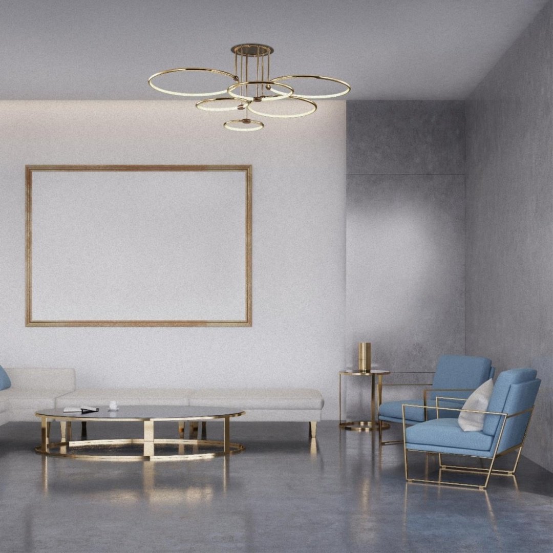 Светильник потолочный Lumion LED 156 Вт золотистый, коричневый купить,NaN