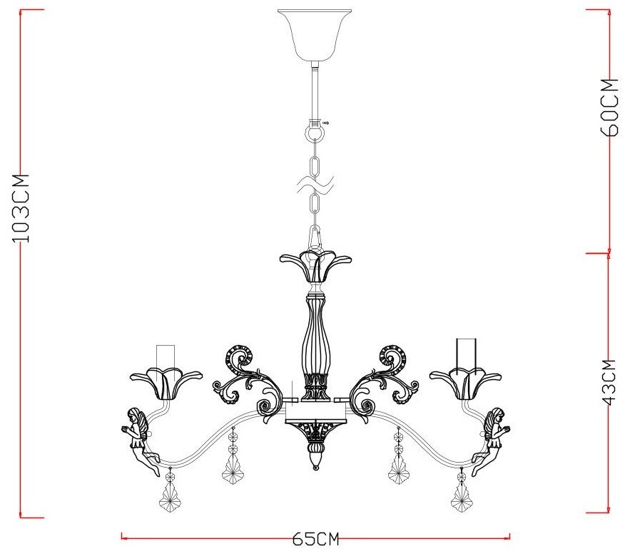 Люстра подвесная Arte Lamp Е14, кол-во ламп: 5 шт купить,NaN