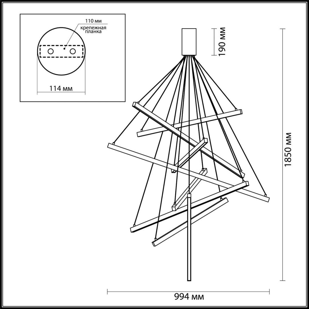Люстра подвесная Odeon Light LED, кол-во ламп: 1 шт купить,NaN