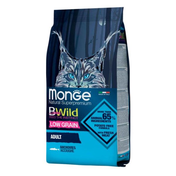 Сухой корм Monge Bwild Cat Breeder Anchovies с анчоусами 10кг
