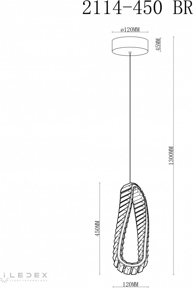 Люстра подвесная iLedex LED, кол-во ламп: 1 шт купить,NaN