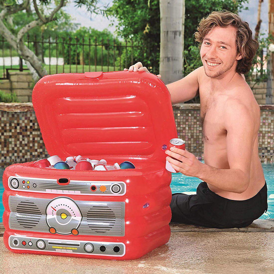 Термоконтейнер надувной Bestway Party Cooler 43184 красный купить,7890