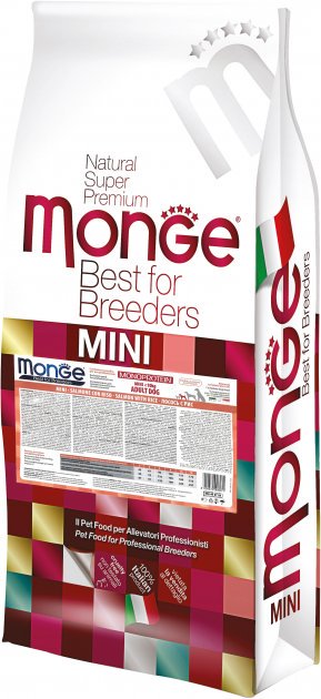 Сухой корм Monge Dog Breeder Mini с лососем 15кг