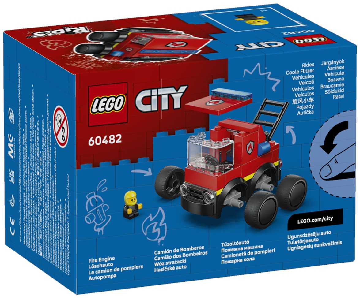 Конструктор LEGO Аттракционы – Пожарная машина 60482, деталей 67 шт