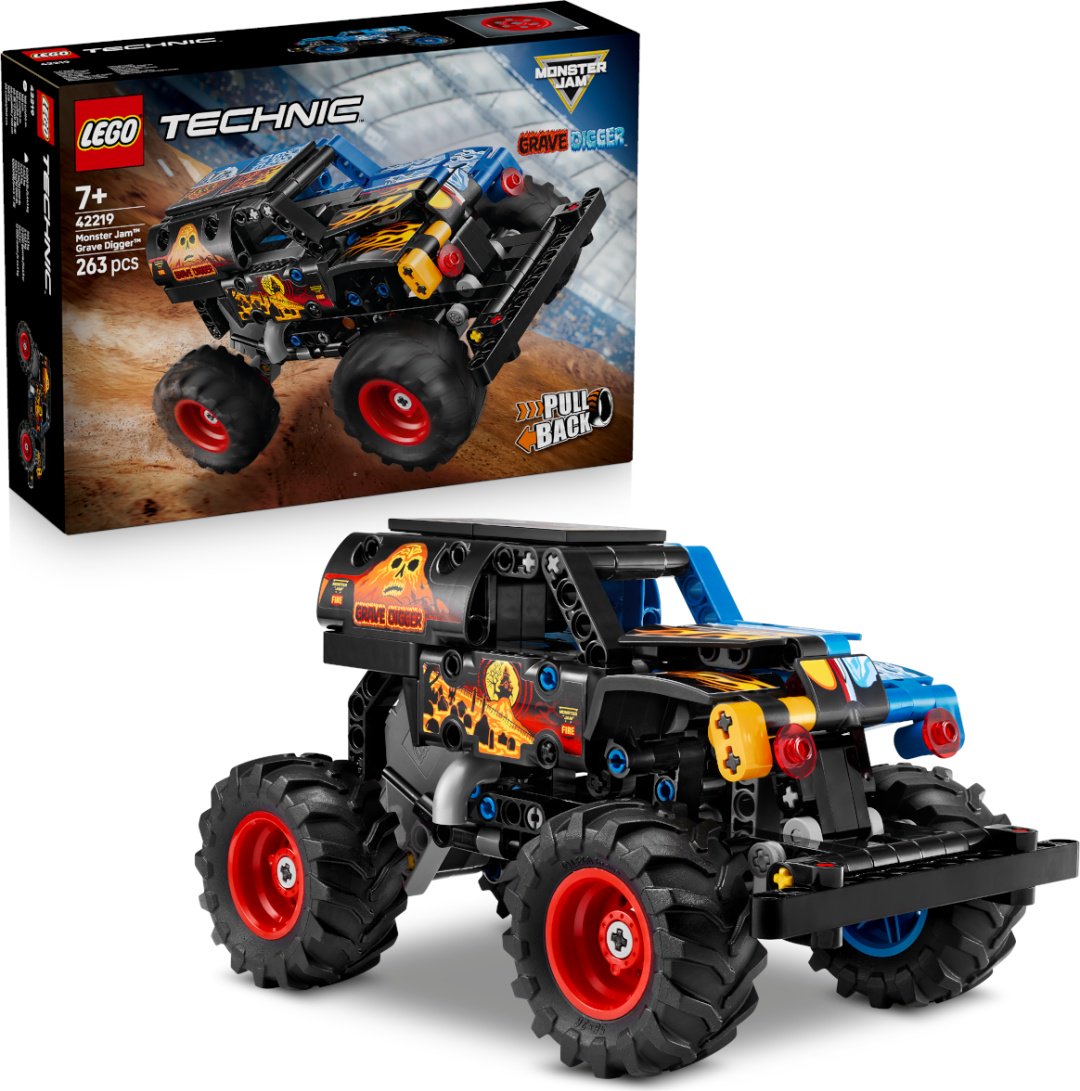 Конструктор LEGO Monster Jam Могильщик «Лед и пламя» 42219, деталей 263 шт