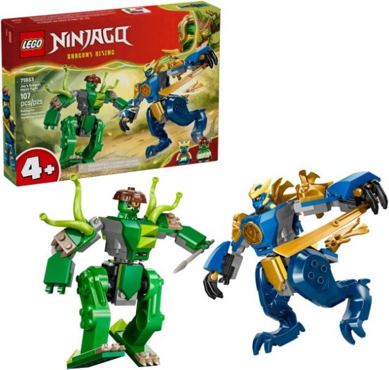 Конструктор LEGO NINJAGO Бой драконьего меха Джея 71853, деталей 107 шт