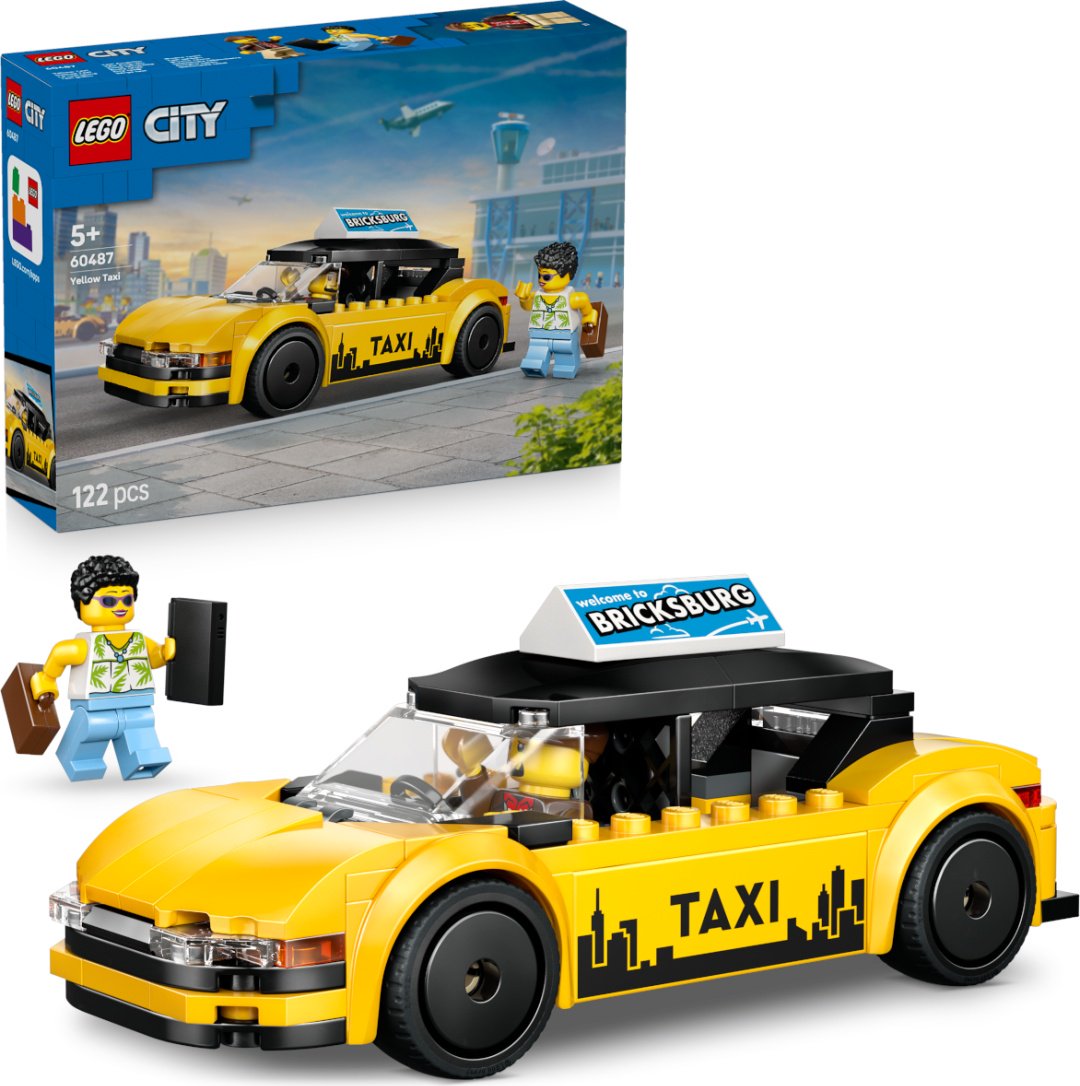Конструктор LEGO Желтое такси 60487, деталей 122 шт