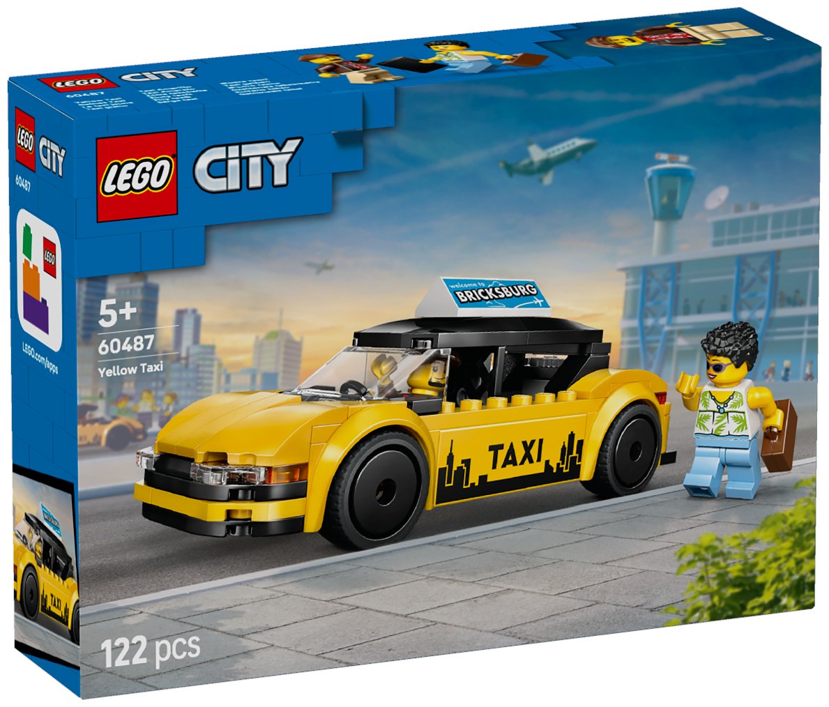 Конструктор LEGO Желтое такси 60487, деталей 122 шт