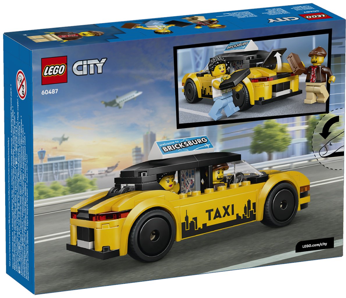 Конструктор LEGO Желтое такси 60487, деталей 122 шт