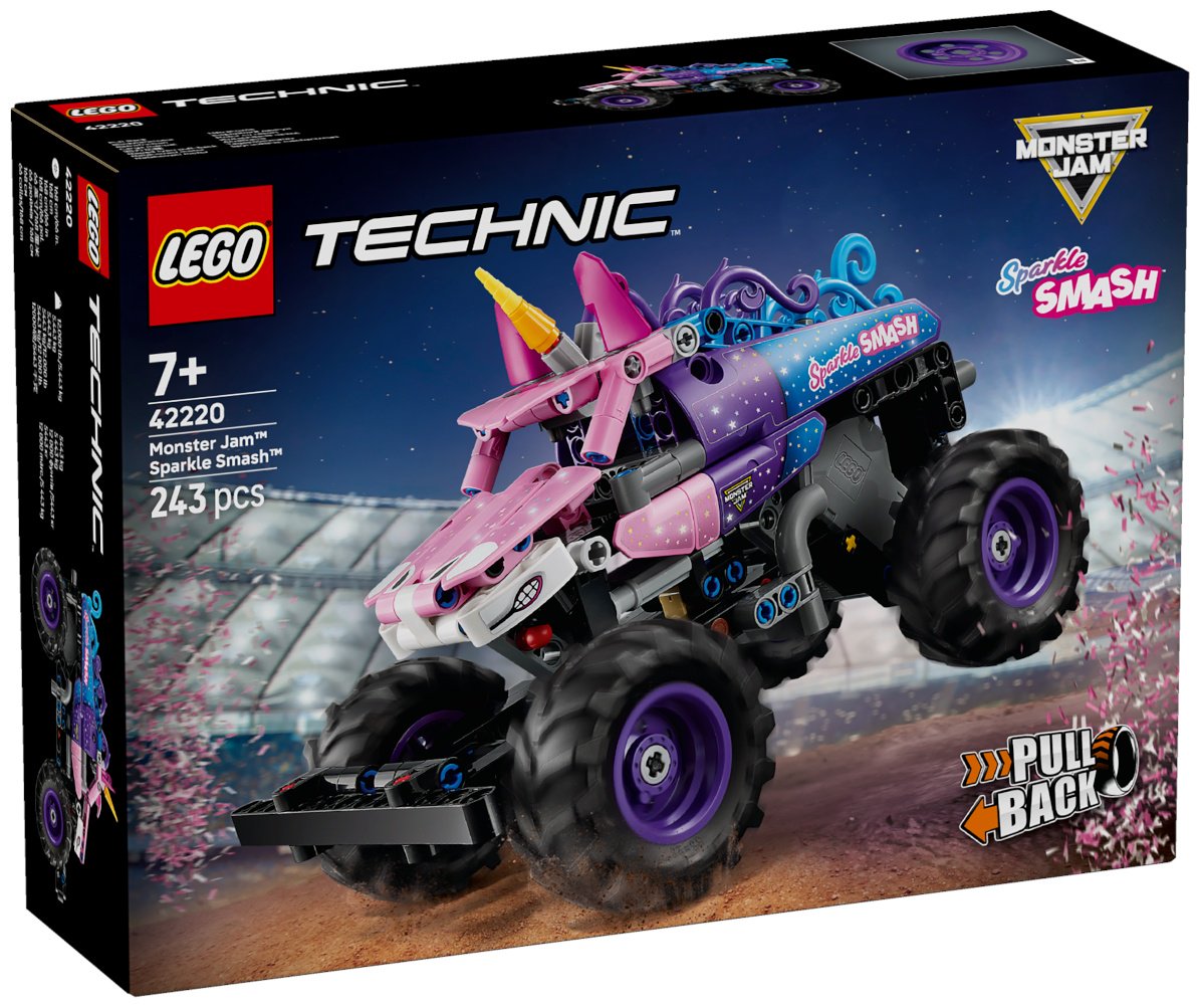 Конструктор LEGO Инерционный Monster Jam Sparkle Smash 42220, деталей 243 шт
