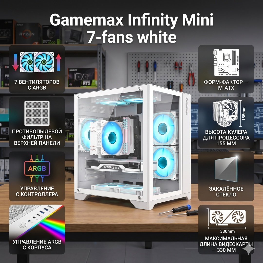 Корпус Game Max Infinity Mini белый