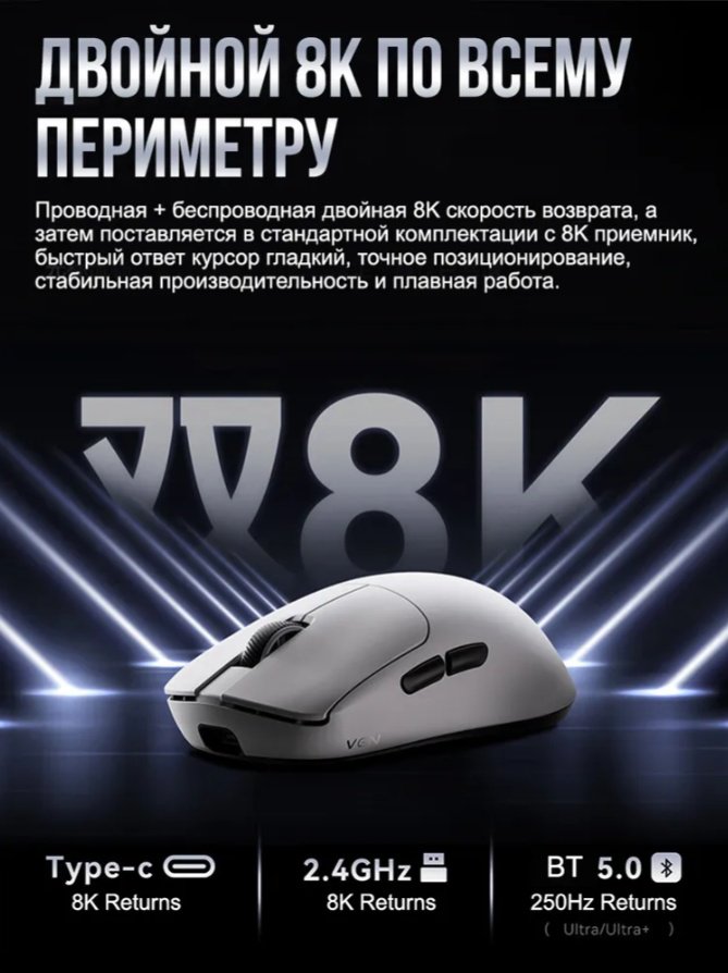 Мышь VGN Dragonfly Y2 Ultra белый