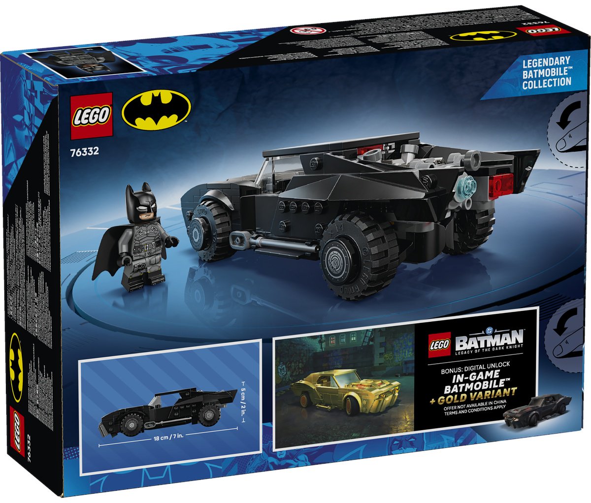 Конструктор LEGO Бэтмобиль Бэтмена 76332, деталей 330 шт